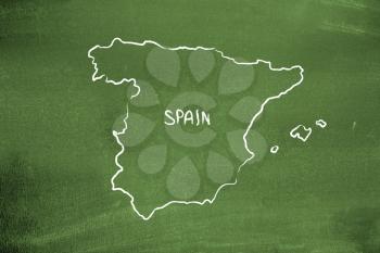 Royalty Free Photo of a Map of Spain