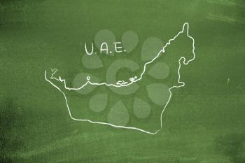 Royalty Free Photo of a Map of the United Arab Emirates
