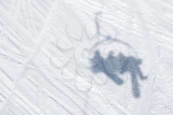 Royalty Free Photo of a Snowlift Shadow