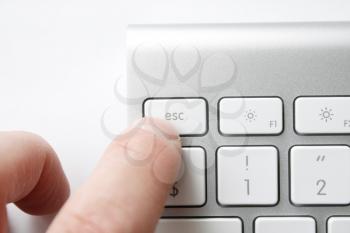 Royalty Free Photo of a Person Using a Computer