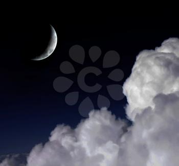Royalty Free Photo of the Moon in the Sky