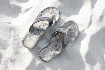 Royalty Free Photo of Sandals in the Sand
