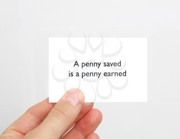Royalty Free Photo of a Person Holding a Card
