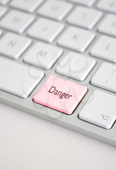 Royalty Free Photo of a Danger Button on a Keyboard