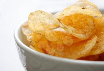 Royalty Free Photo of a Bowl of Potato Chips