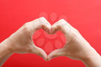 Royalty Free Photo of Hands Making a Heart