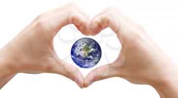 Royalty Free Photo of a Love the Planet Concept