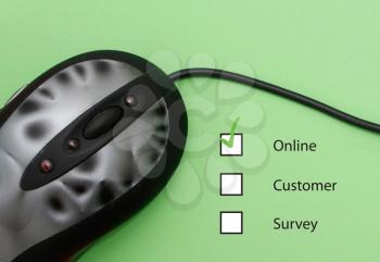 Royalty Free Photo of an Online Customer Survey