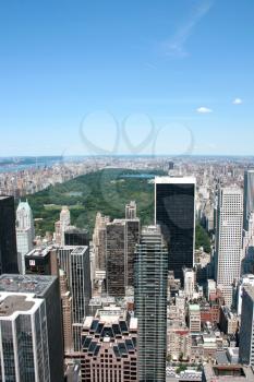 Royalty Free Photo of an Aerial View of Central Park
