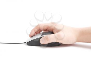 Royalty Free Photo of a Person Using a Mouse