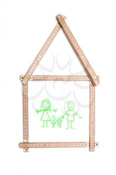 Royalty Free Photo of a Family Plans Concept