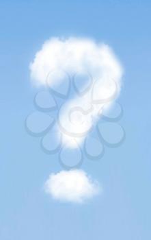 Royalty Free Photo of a Question Mark Cloud