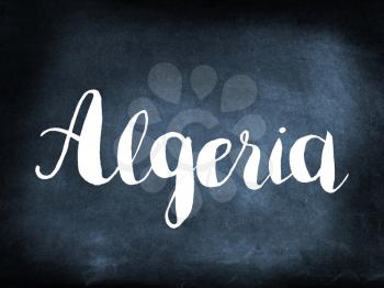 Algeria written on a blackboard
