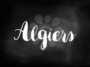 Algiers written on a blackboard