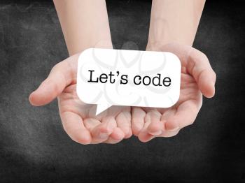 Let's code written on a speechbubble