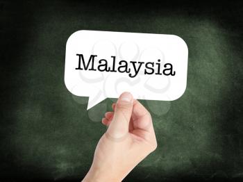 Malaysia written on a speechbubble