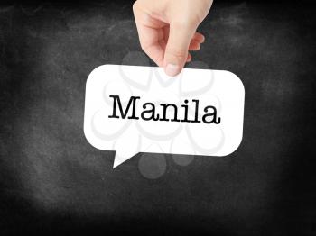 Manila written on a speechbubble