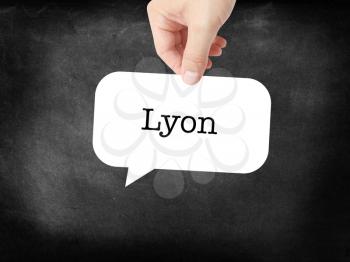 Lyon - the city - written on a speechbubble
