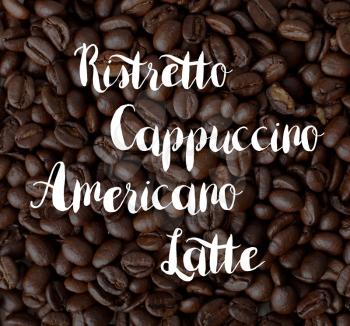 Coffee types concept