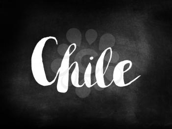 Chile written on a blackboard
