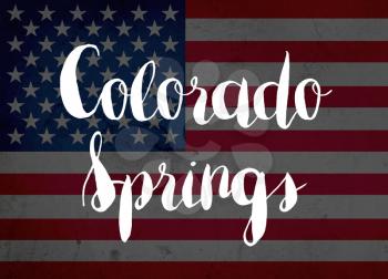 Colorado Springs written with hand-written letters