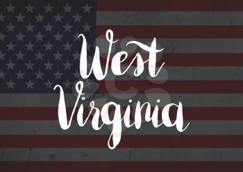 West Virginia written on flag