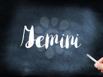 Gemini written on a blackboard