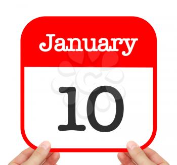 January 10 written on a calendar