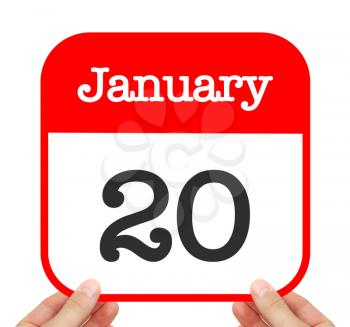 January 20 written on a calendar