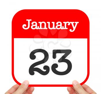 January 23 written on a calendar
