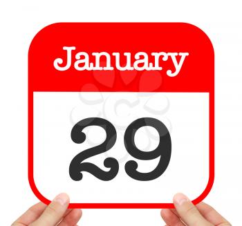 January 29 written on a calendar