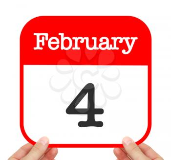 February 4 written on a calendar