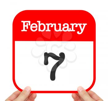 February 7 written on a calendar