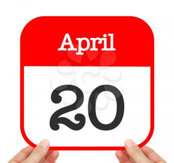 April 20 written on a calendar