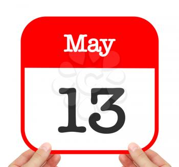 May 13 written on a calendar