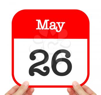 May 26 written on a calendar