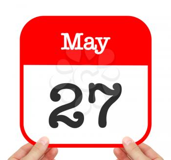 May 27 written on a calendar