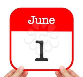 June 1 written on a calendar