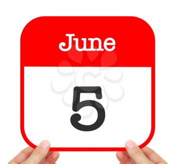 June 5 written on a calendar