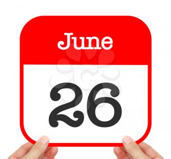 June 26 written on a calendar