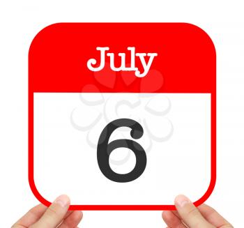 July 6 written on a calendar