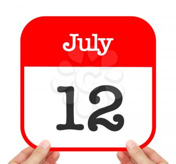 July 12 written on a calendar