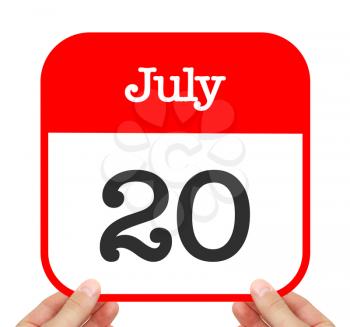 July 20 written on a calendar