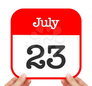 July 23 written on a calendar