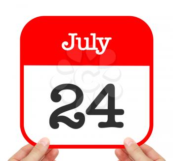 July 24 written on a calendar