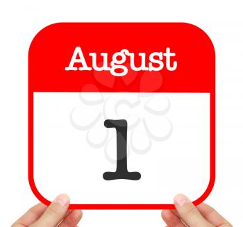 August 1 written on a calendar