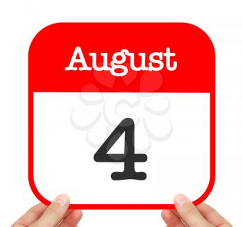 August 4 written on a calendar