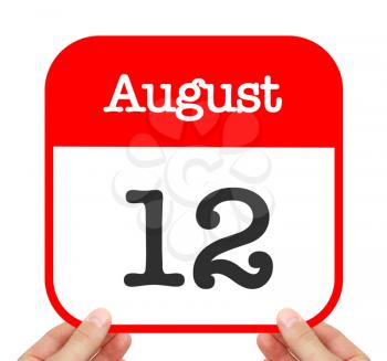 August 12 written on a calendar
