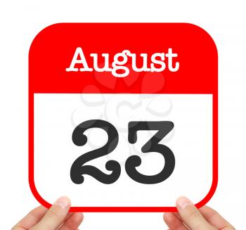 August 23 written on a calendar
