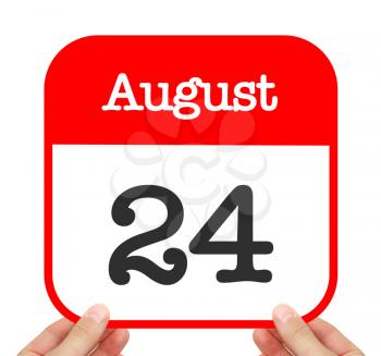 August 24 written on a calendar